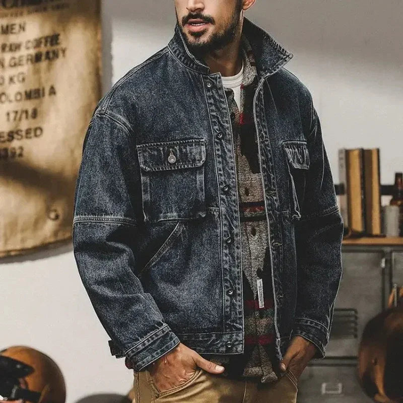 Trendy Loose Cowboy Coat for Men | Casual Denim Jackets
