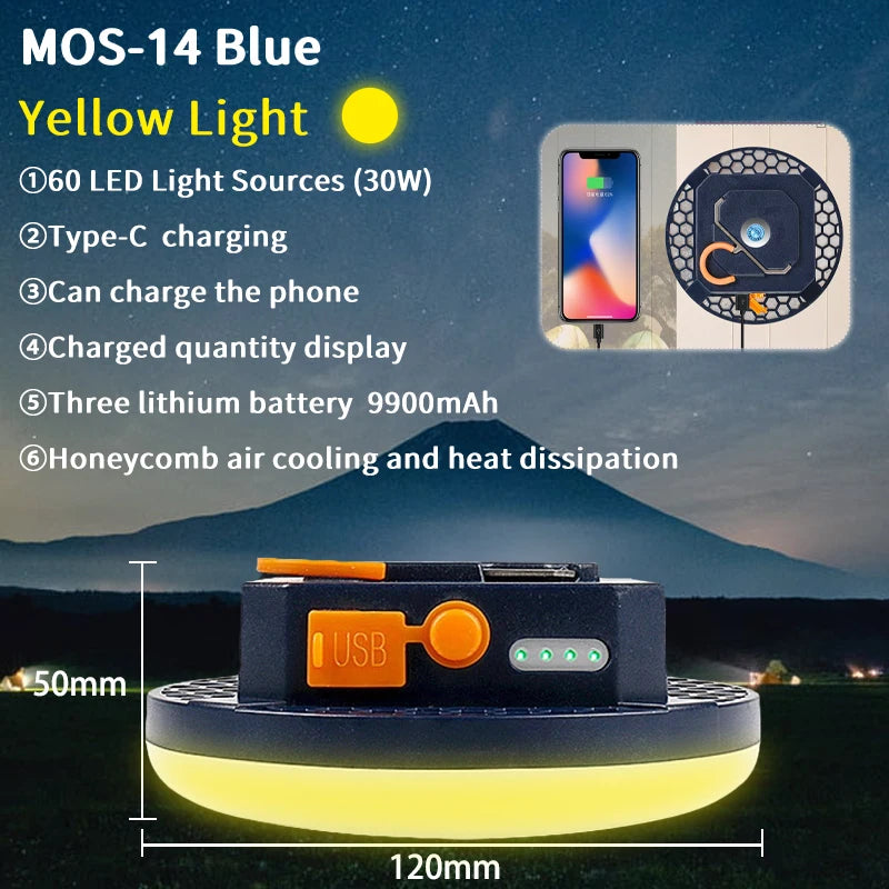 9900mAh Rechargeable Camping Lantern & Flashlight | Bright & Versatile