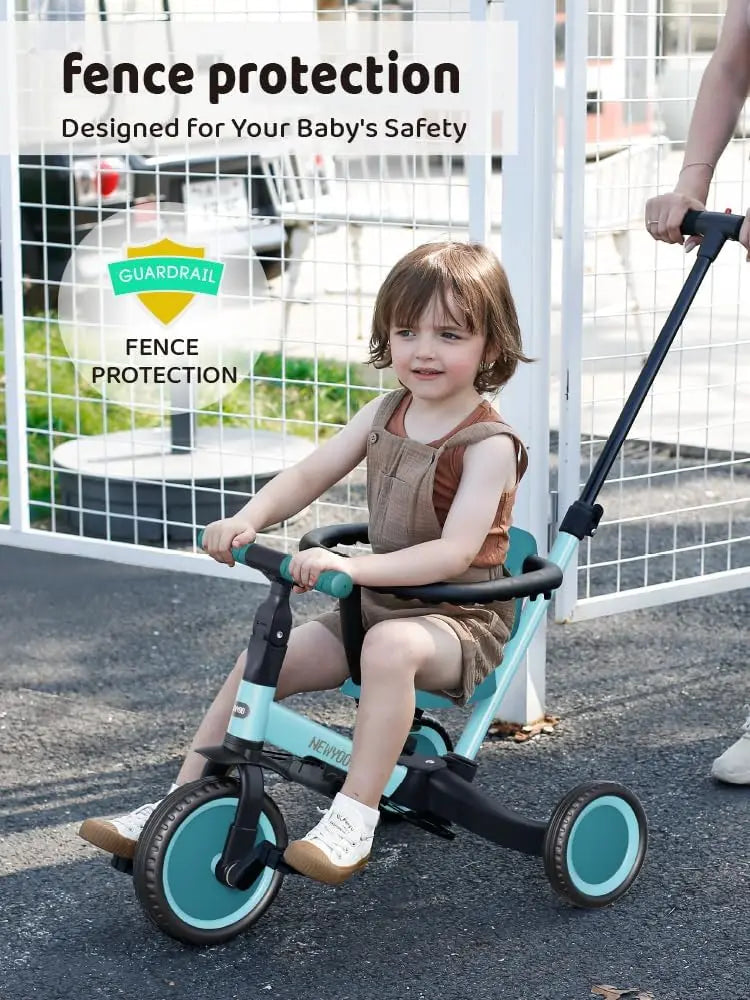 Toddler Push Tricycle | 5-in-1 Balance Bike for Ages 1-3