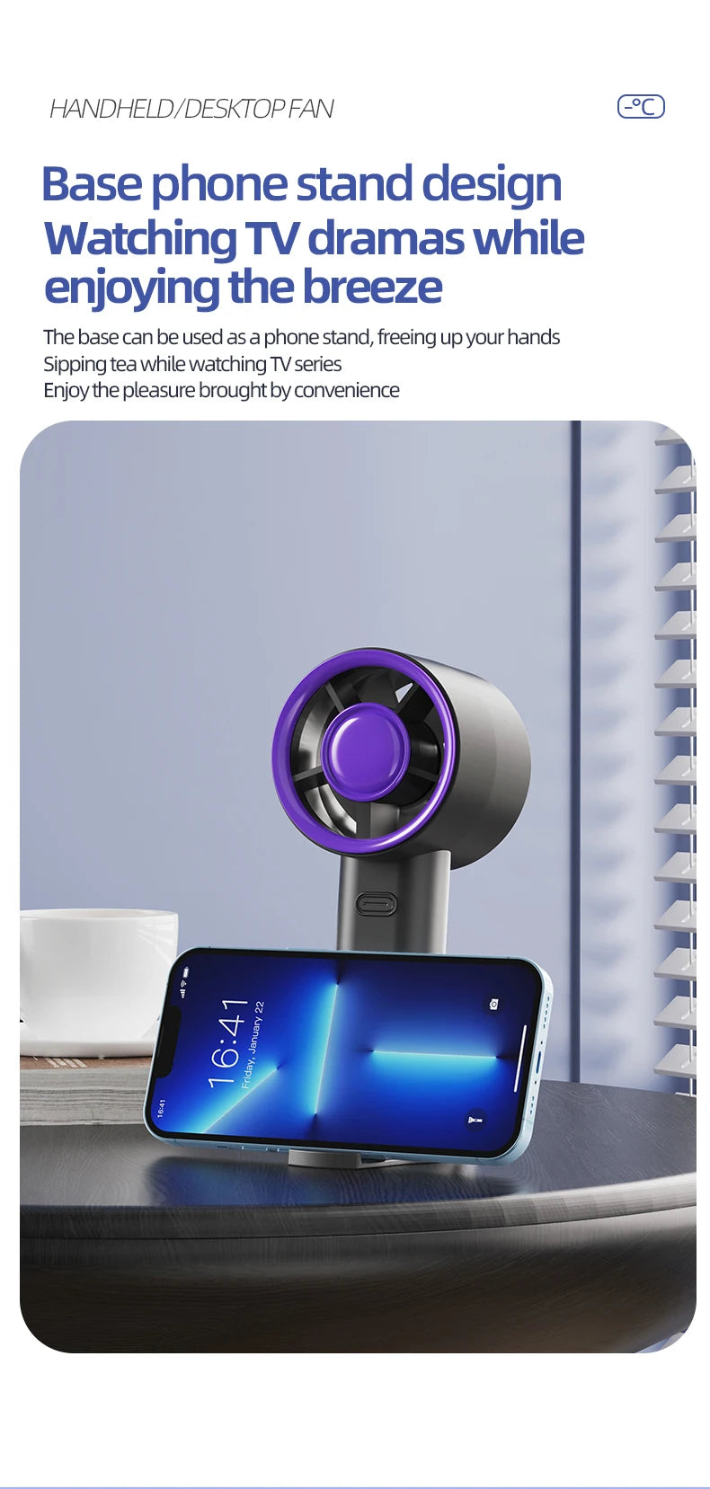 Portable Mini Handheld Fan | USB Rechargeable Mute Travel Fan