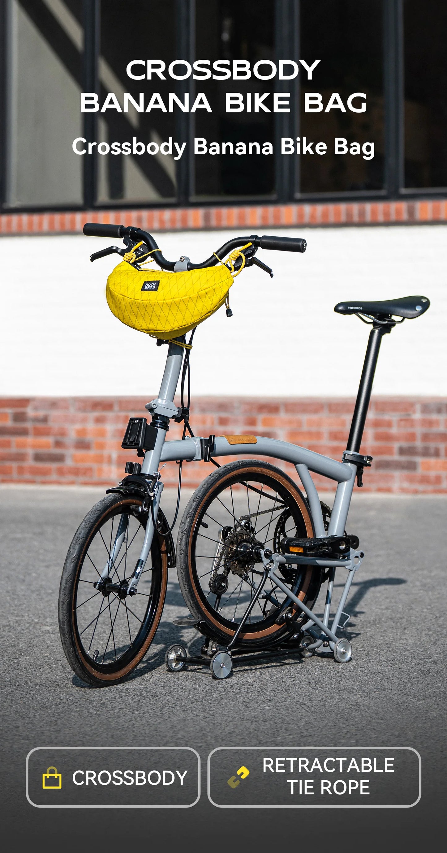 Outdoor Bicycle Bag | 1.8L Banana Shape Bike Bag with Strap