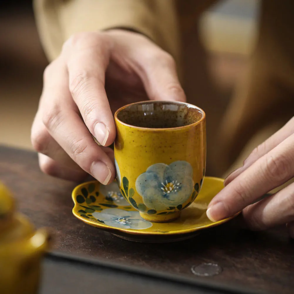 Handmade Ceramic Tea Cup Set | Vintage Kung Fu Tea Mugs