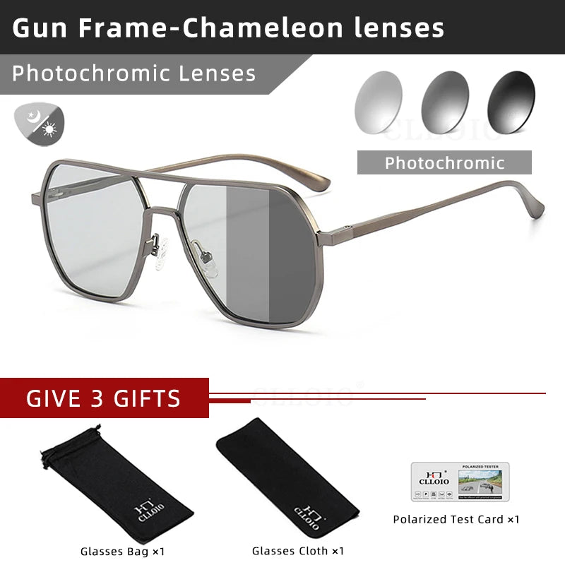 Fashionable Photochromic Polarized Sunglasses for Men & Women