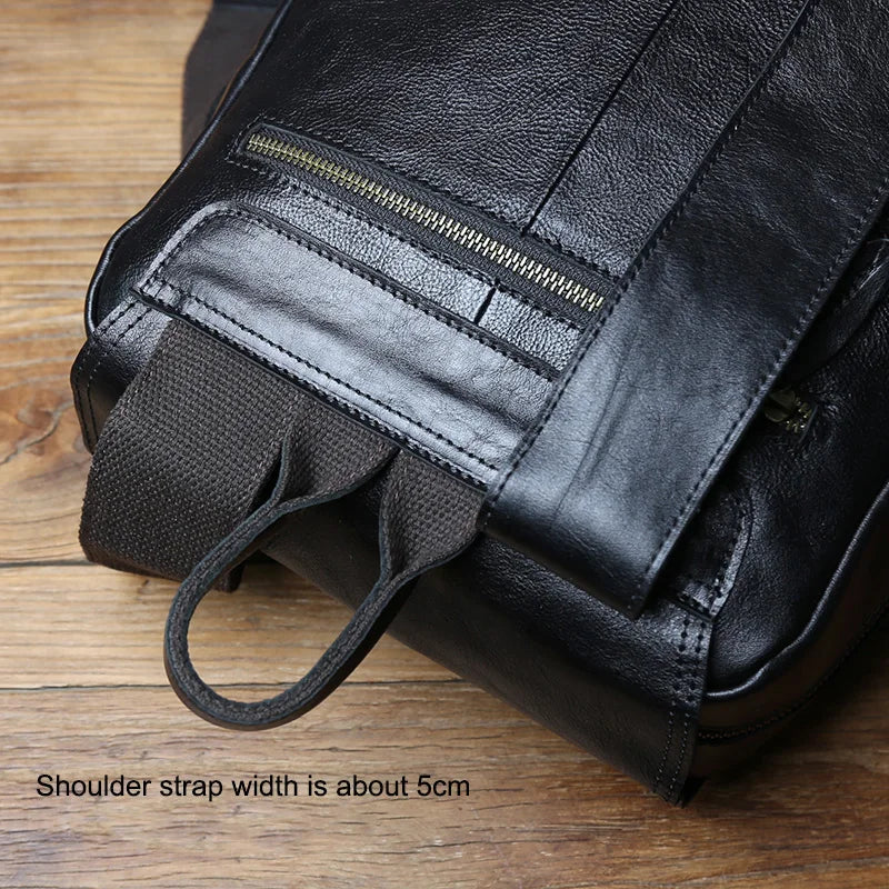 Handmade Leather Men's Backpack | Stylish Cowhide Computer Bag