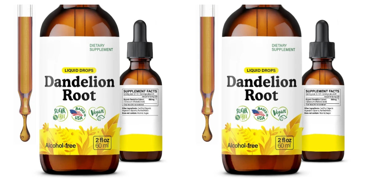 Dandelion Root Extract Drops, Digestive Comfort and Daily Wellness Support, Sugar Free, Alcohol Free, 60 mL, 84 Servings