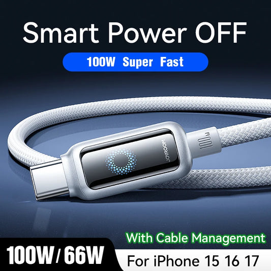 100W Fast Charge USB C Cable | Automatic Power Off Charging