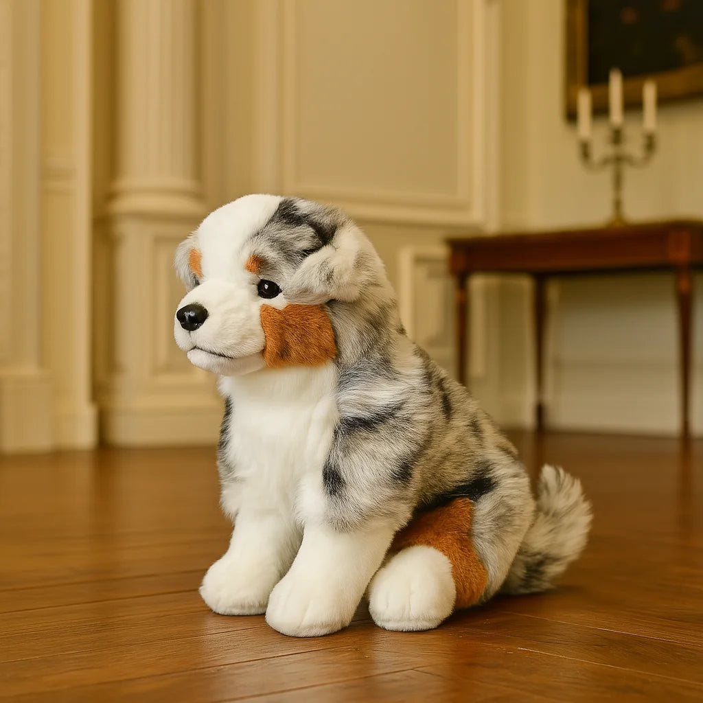 Peluche Premium de Pastor Ganadero Australiano | Regalo de Compañía Emocional