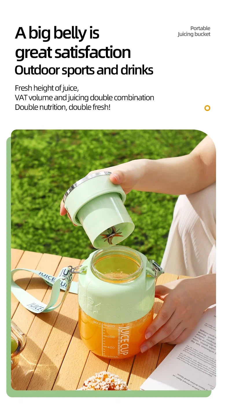 Wireless Portable Juicing Bucket | 800ml Fresh Fruit Juicer