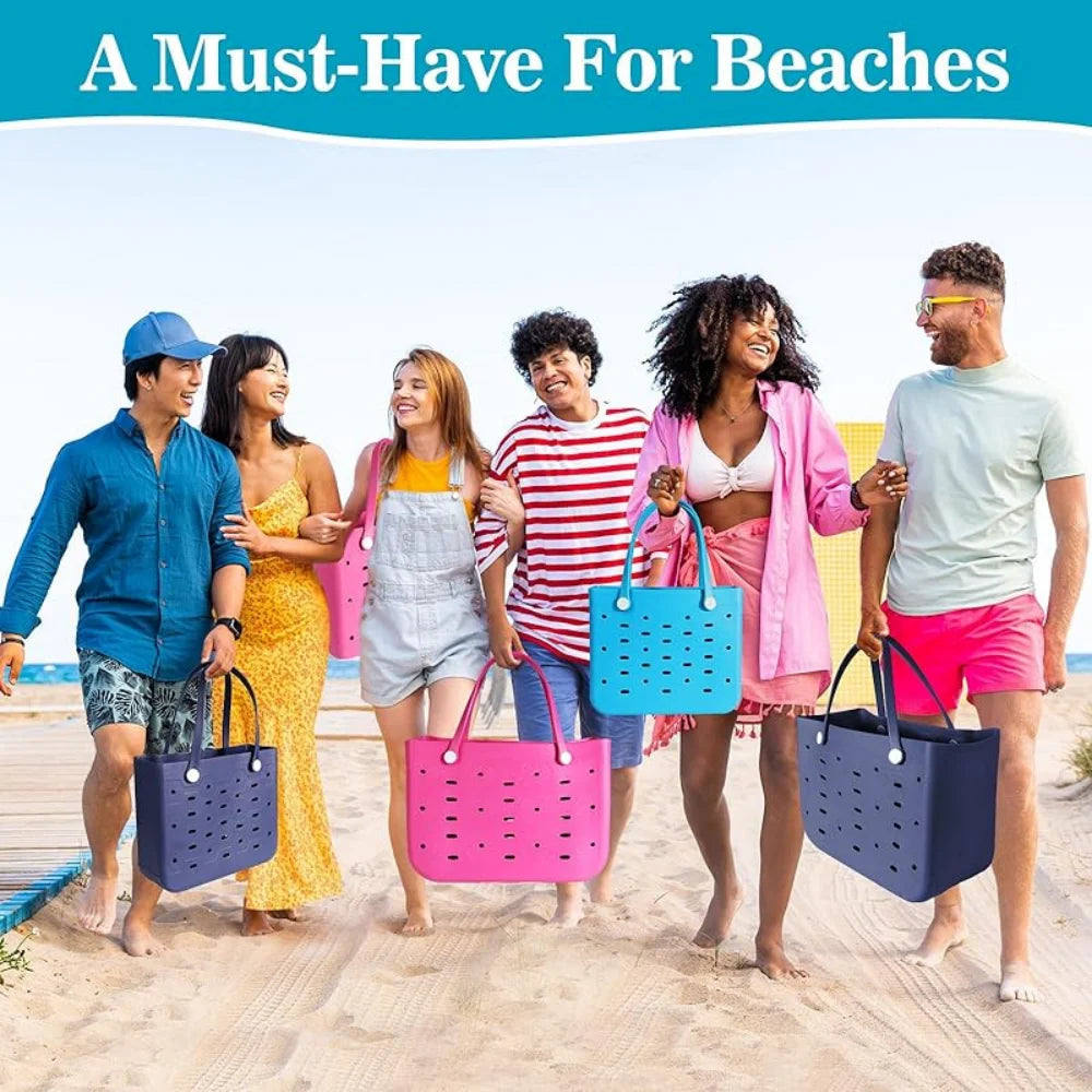 Fashionable Waterproof Beach Bag | Stylish EVA Solid Color Tote