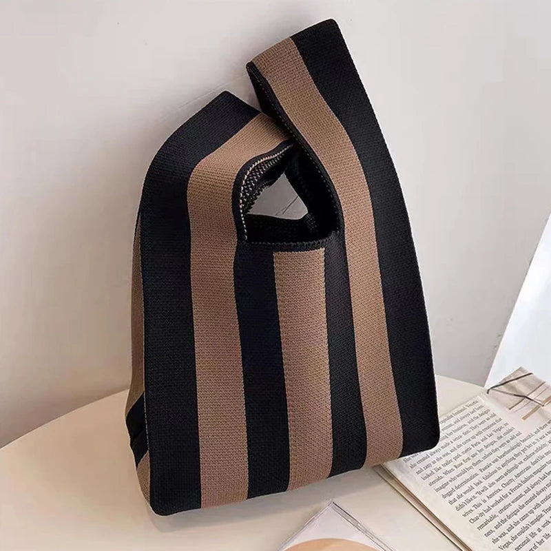 Chic Mini Knit Handbag for Women | Stylish Casual Tote Bag