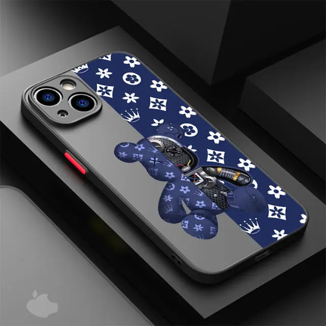 Matte Shockproof Case for iPhone | Luxury Cartoon Design