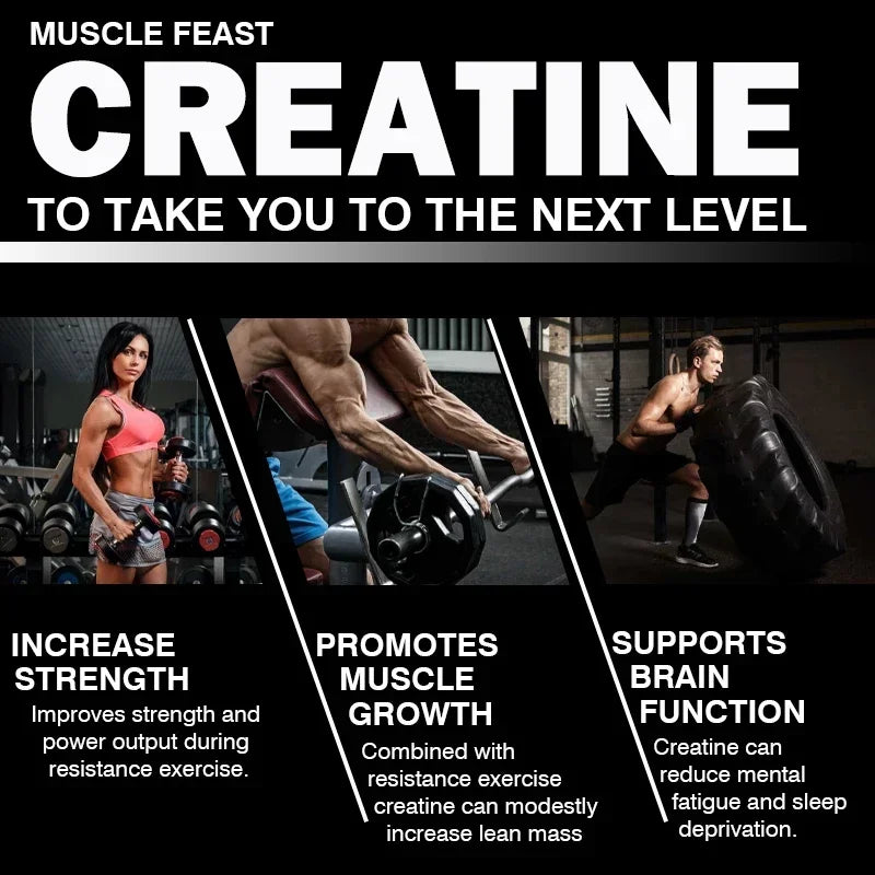 Creatine Monohydrate Capsules | Boost Performance & Muscle Growth