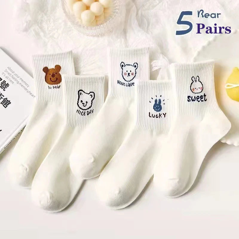 Women's Winter Cartoon Bear Socks | Cute Kawaii Style Collection