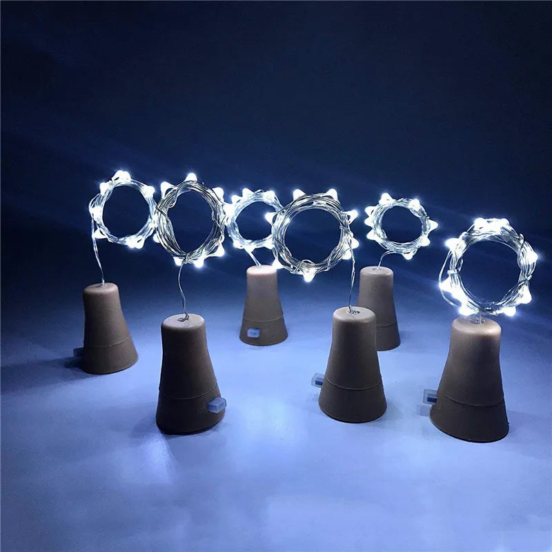 20LED Solar Fairy Cork Bottle String Lights | Wedding & Garden Decor