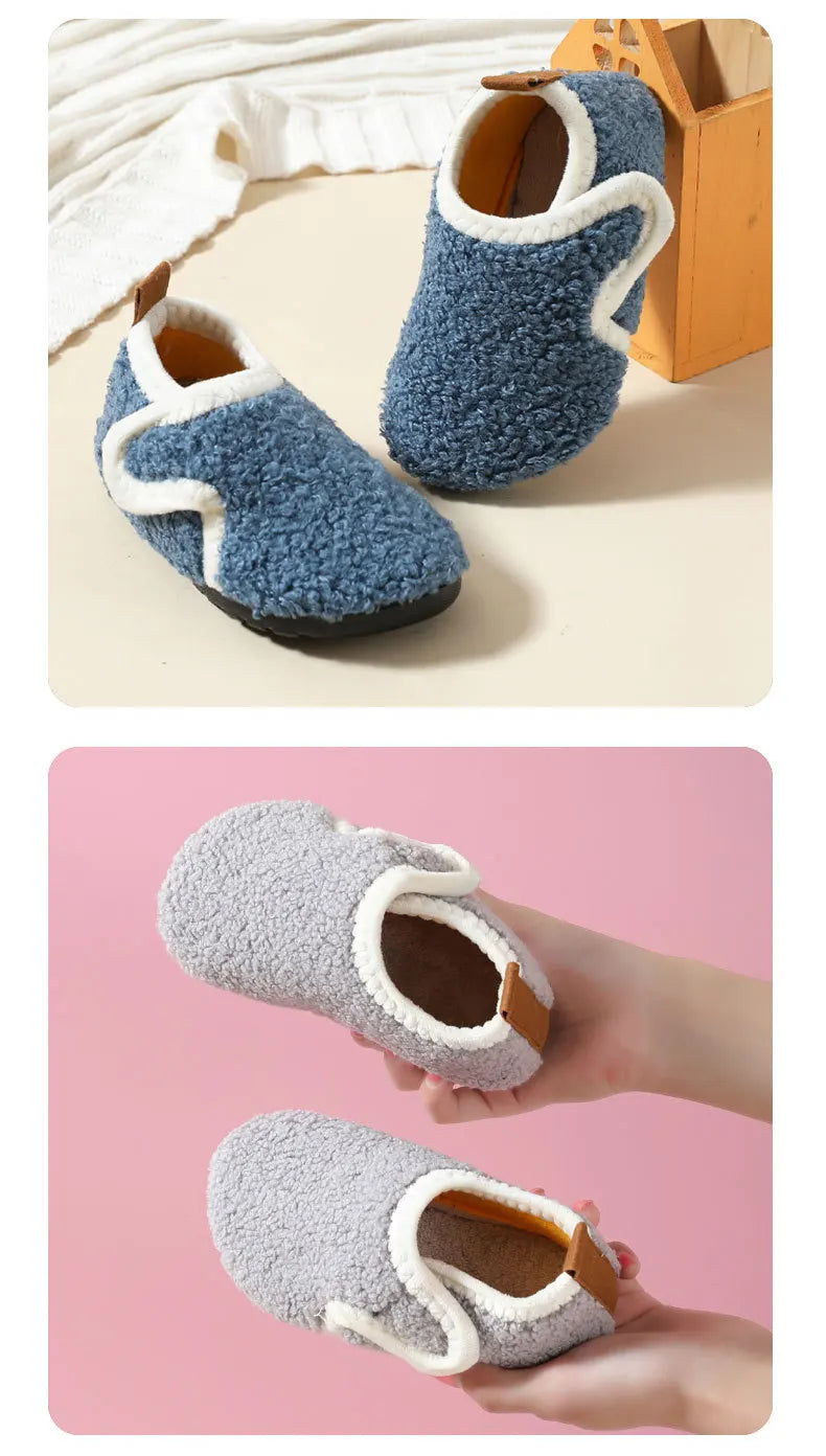 Cozy Kids Winter Fleece Slippers | Soft Non-Slip Indoor Shoes