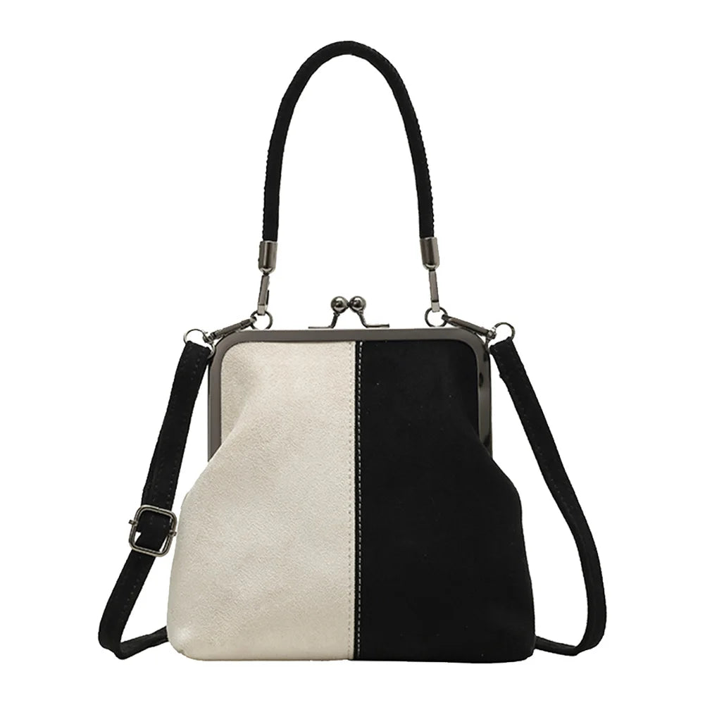 Bolso Bandolera Grande Vintage con Clip para Mujer | Elegante y Práctico