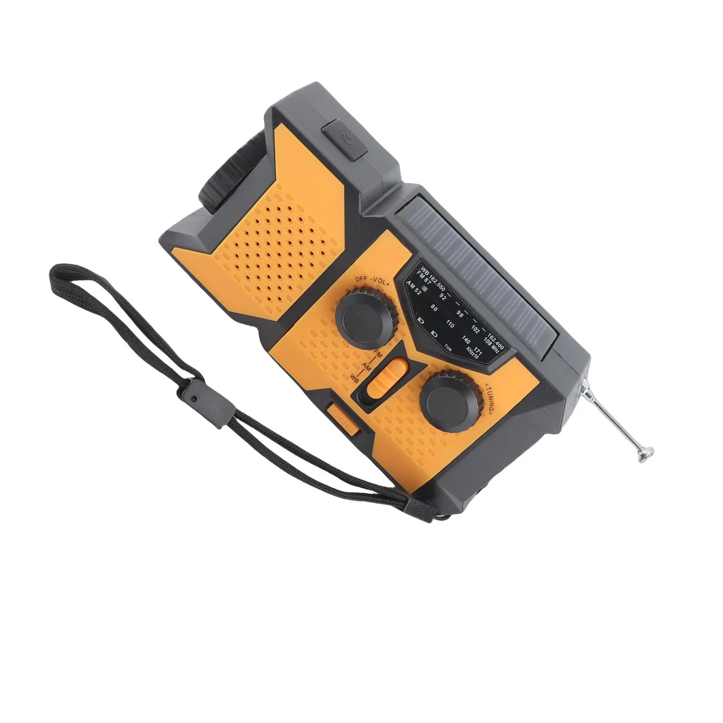 Emergency Hand-Crank Radio | USB Solar Charging for Camping