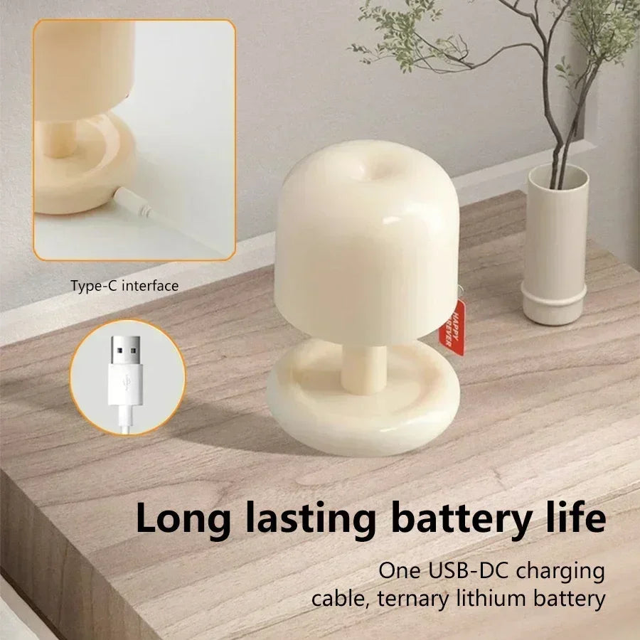 Creative USB Rechargeable Sunset Night Lamp | Mushroom Design