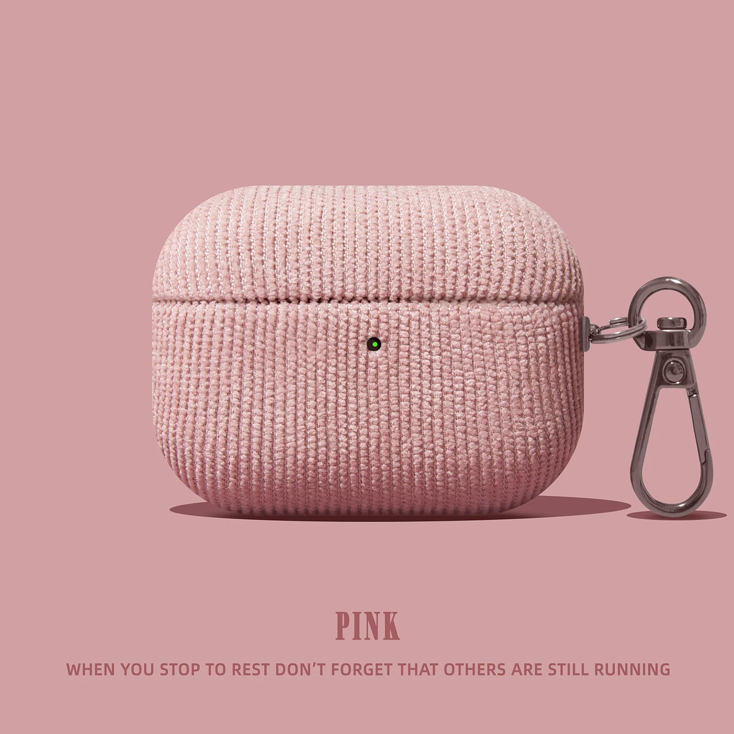 Luxury Corduroy Earphone Case | Soft Leather Protective Cover