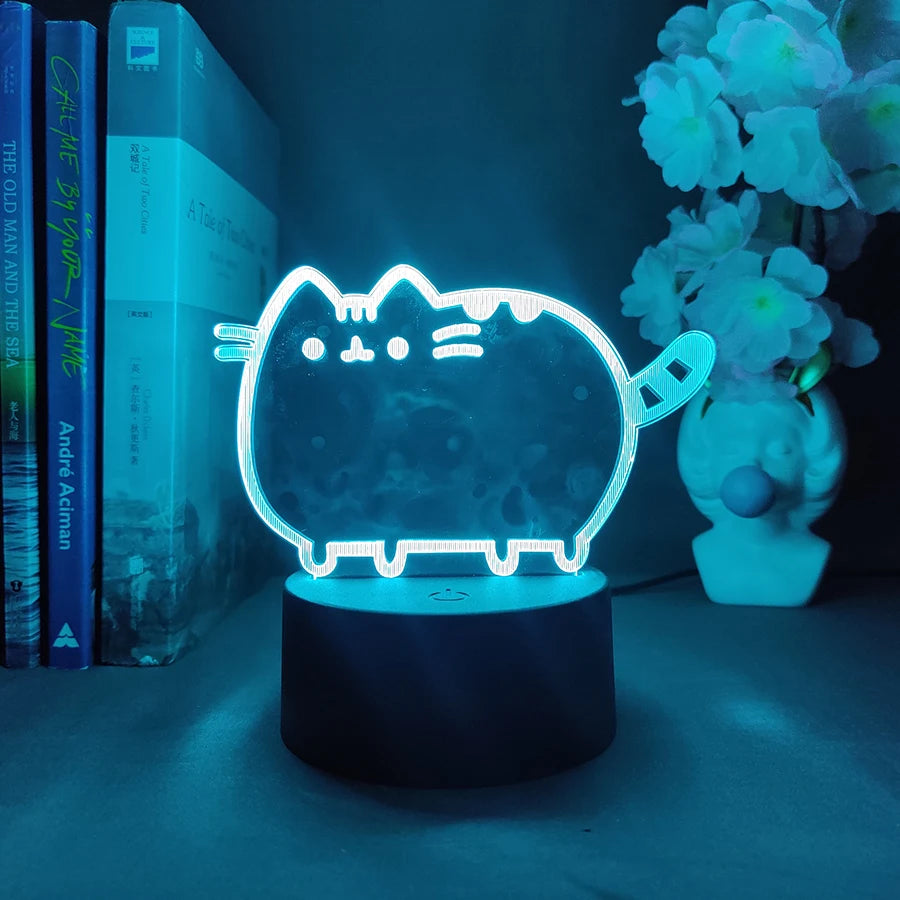 Cute 3D Cat Illusion Lamp | Adorable Nightlight for Cozy Spaces