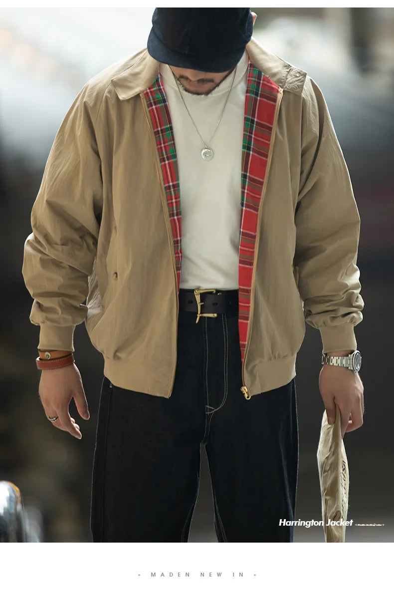 Men's Vintage Khaki Jacket | Retro Casual Outerwear for All Seasons
