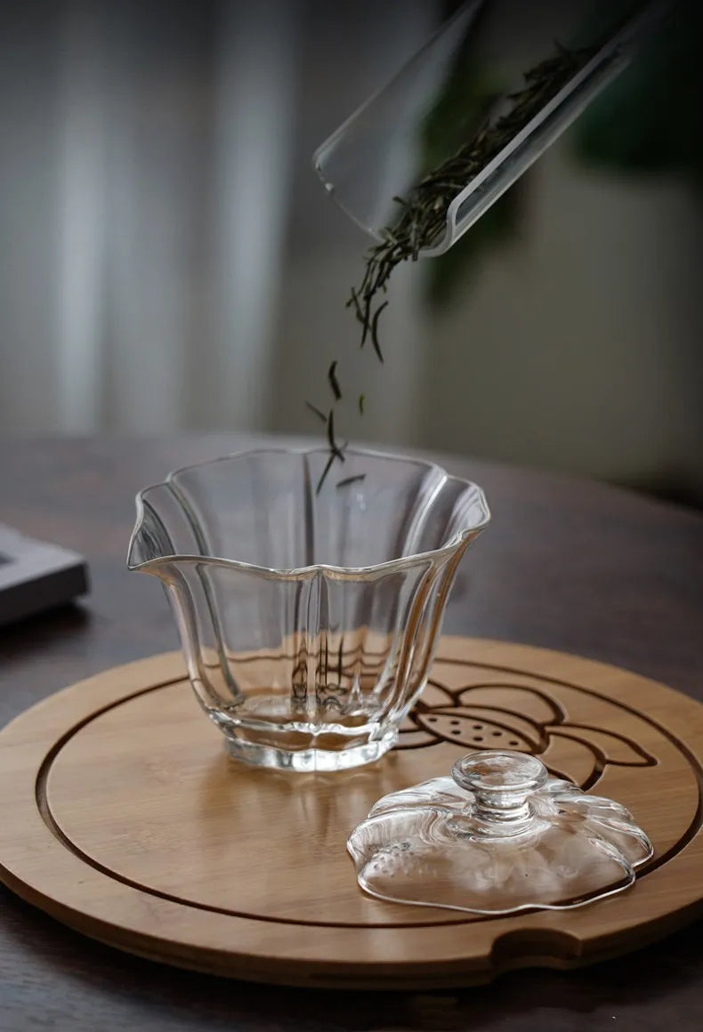 High-Temperature Resistant Glass Tea Tureen with Strainer