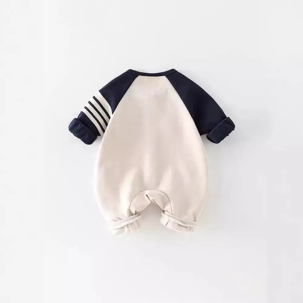 Adorable Baby Cartoon Bear Onesie | Cozy Long Sleeve Romper