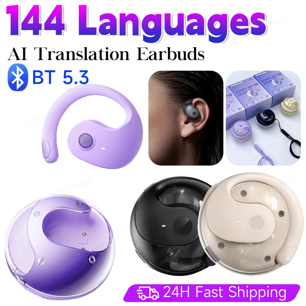 Real-Time Language Translation Bluetooth Headphones | Waterproof Earbuds