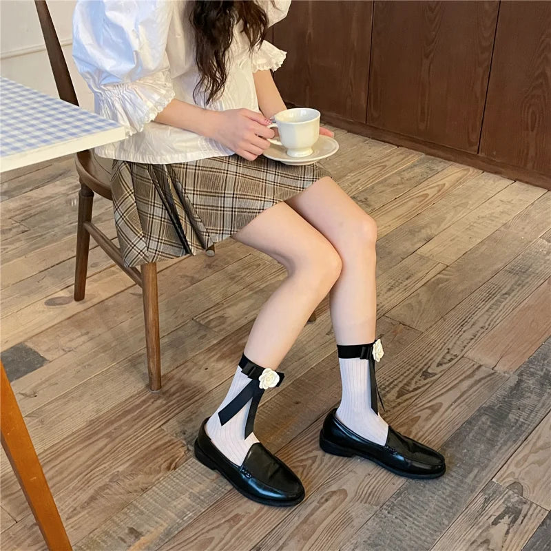 Stylish Women's Knee High Socks | Floral Pattern Accessories