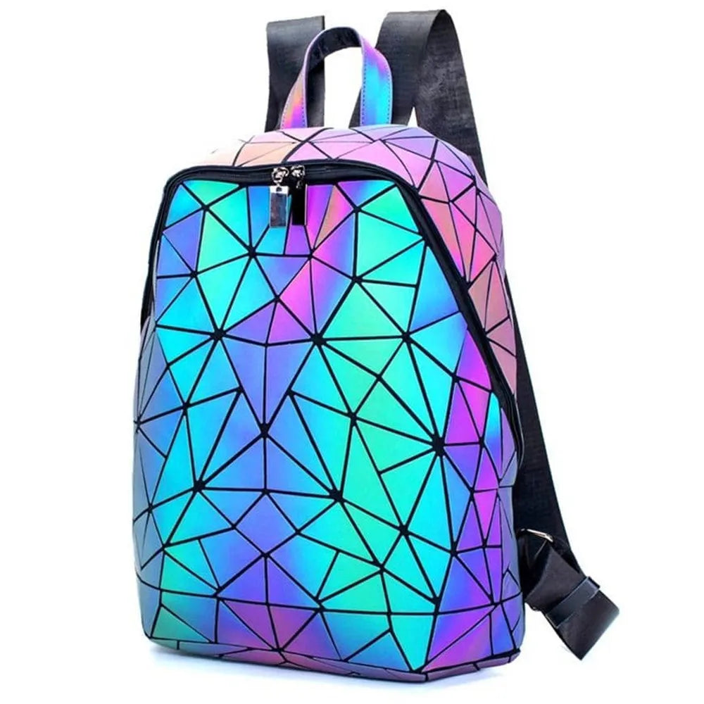 Luminous Geometric Women's Backpack | Stylish Schoolbag for All