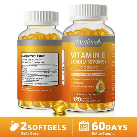 High Potency Vitamin E Capsules | Antioxidant Immune Support