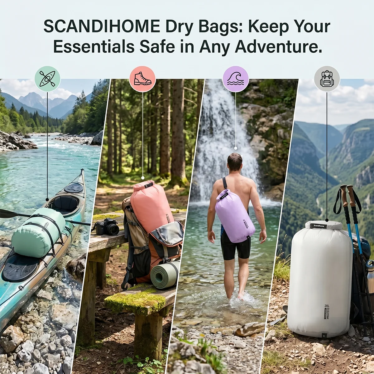 Lightweight Waterproof Dry Bag | Ultralight Travel Packing Organizer