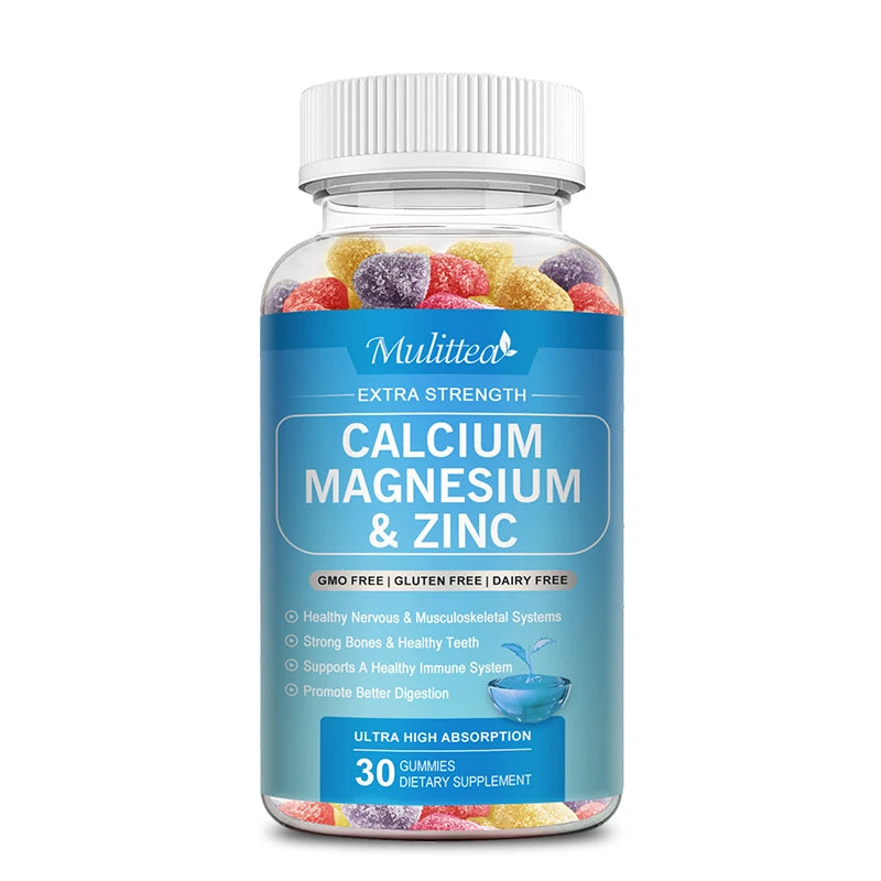 Calcium Magnesium Zinc Gummies with Vitamin D3 for Health