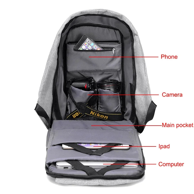 Waterproof Anti-Theft Backpack | Stylish Large Capacity Bag