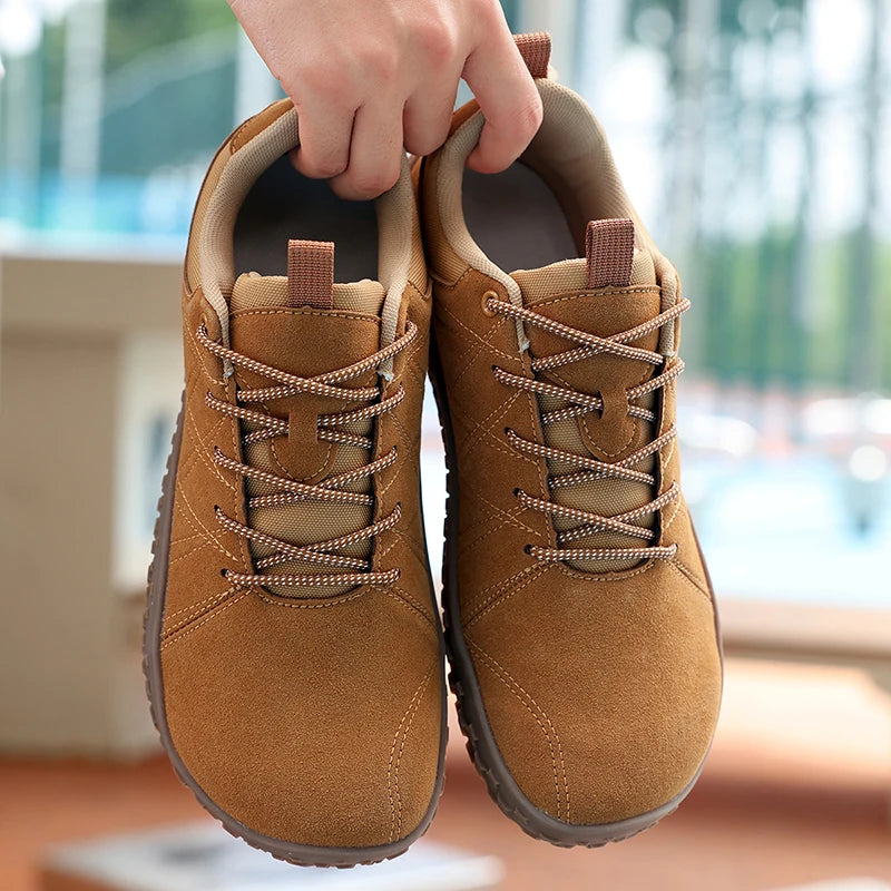 High Quality Leather Sports Shoes for Wide Feet | Anti-Slip Design