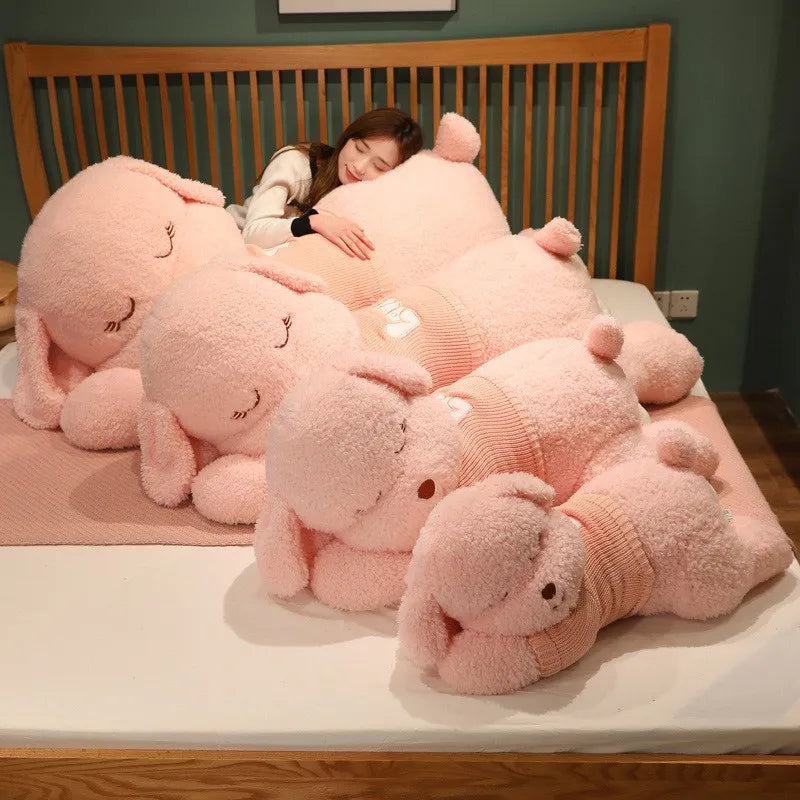 Lovely Giant Plush Dog Pillow | Soft Sweater Dog Stuffed Toy