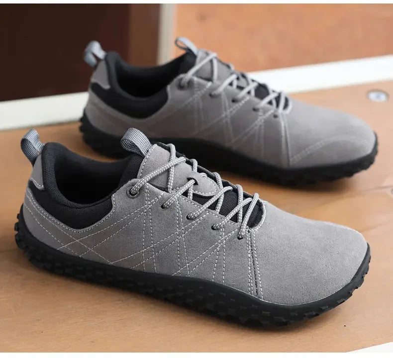 High Quality Leather Sports Shoes for Wide Feet | Anti-Slip Design