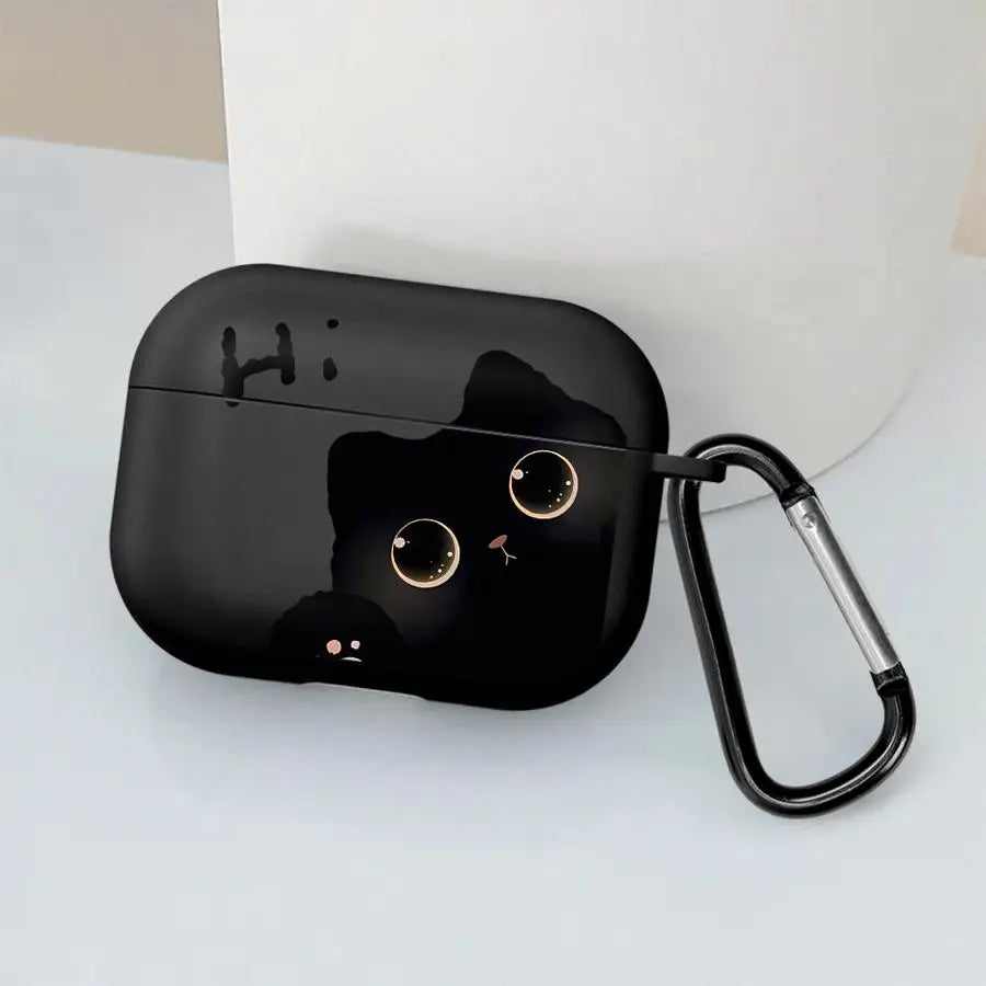 Bonitas fundas para auriculares con orejas de gato | Protección elegante para tus AirPods
