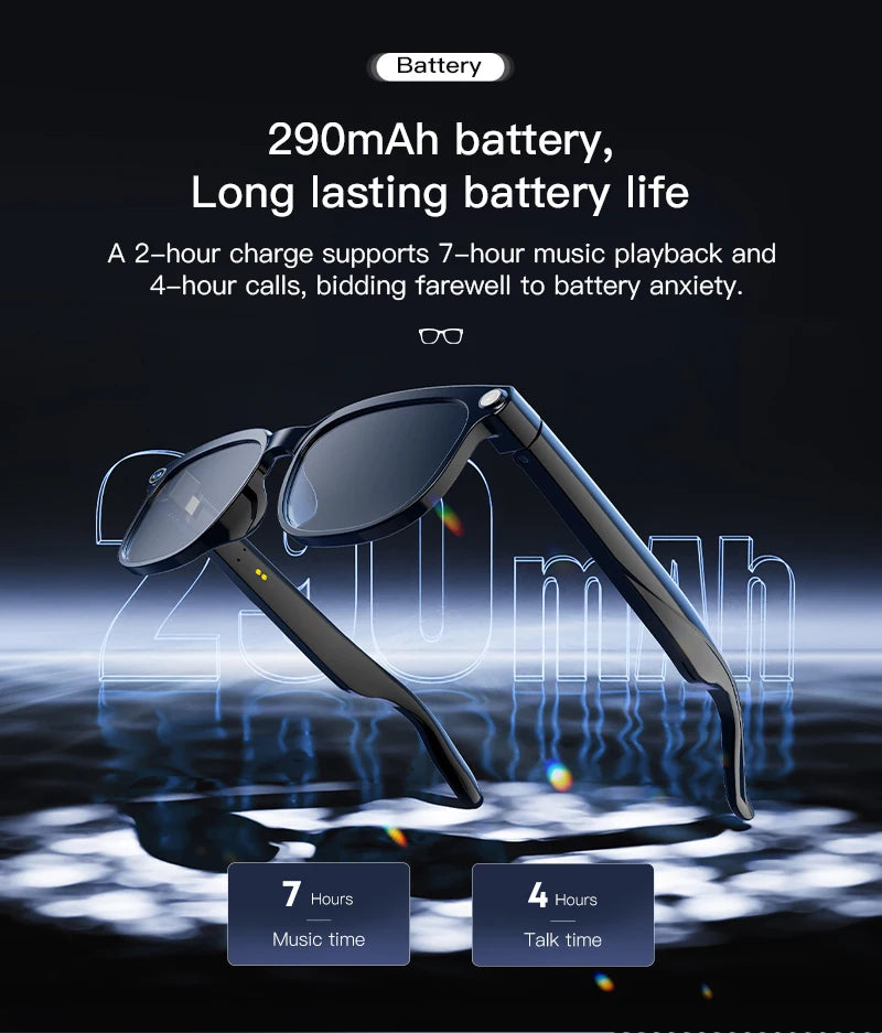 AI Smart Glasses with 8MP Camera | 4K Video and Voice Translator