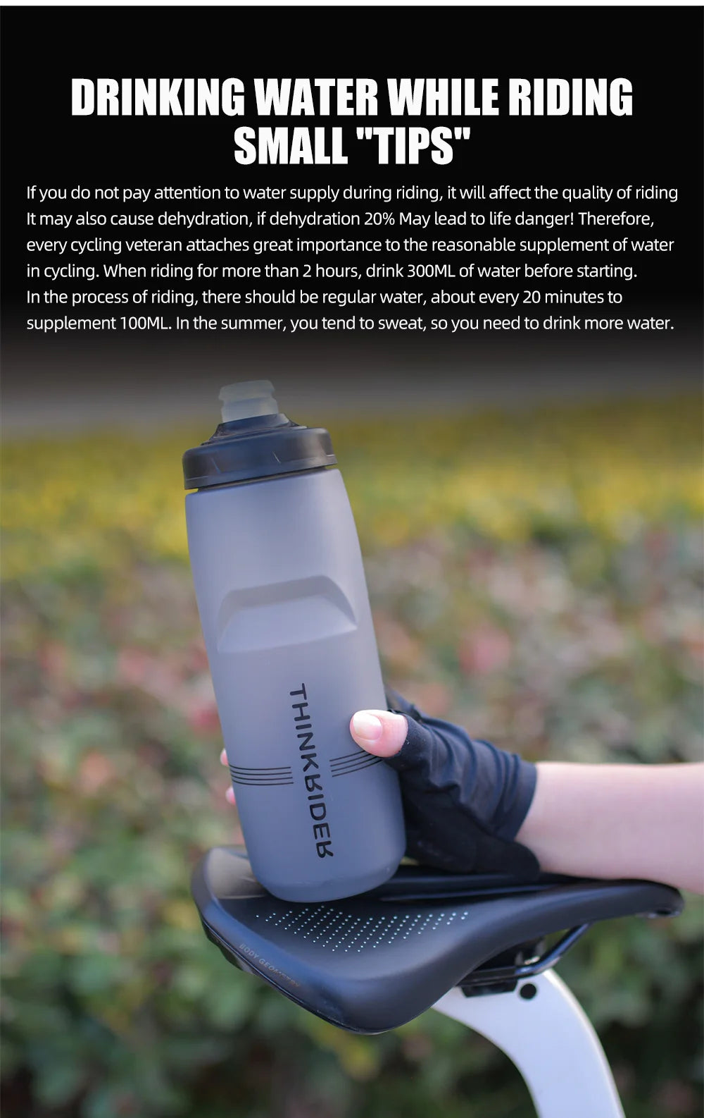 Large Capacity Bicycle Water Bottle | Portable Cycling Hydration