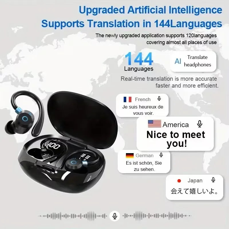 Wireless Bluetooth Earbuds | Active Noise-Cancellation & Digital Display