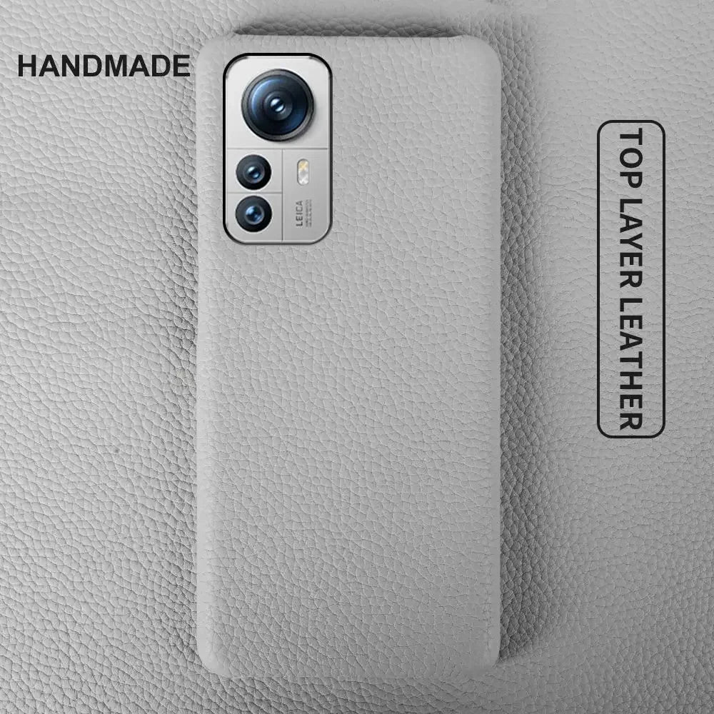 Luxury Genuine Leather Case for Xiaomi Phones | Shockproof Protection