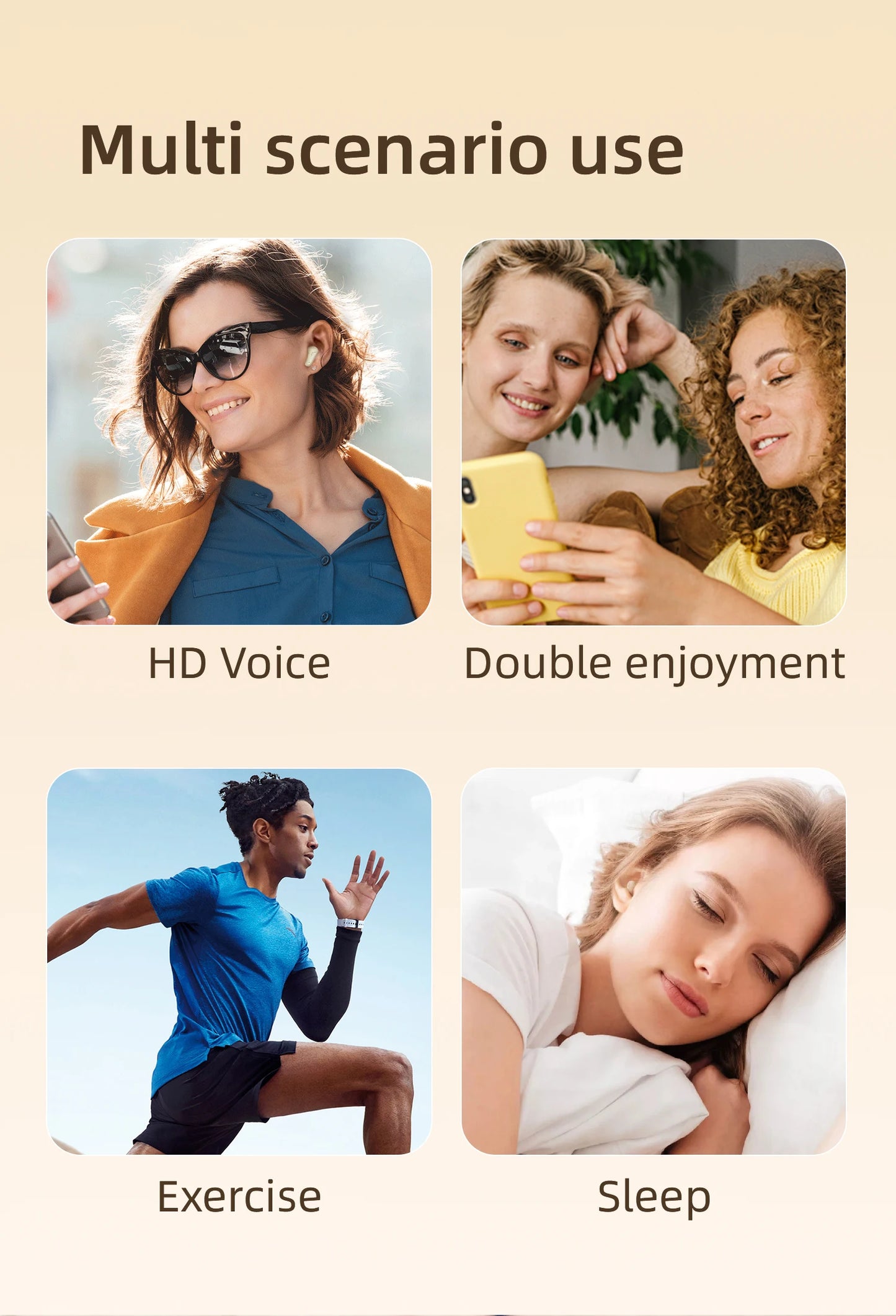Long Range Bluetooth Earphones Wireless for Sports Running