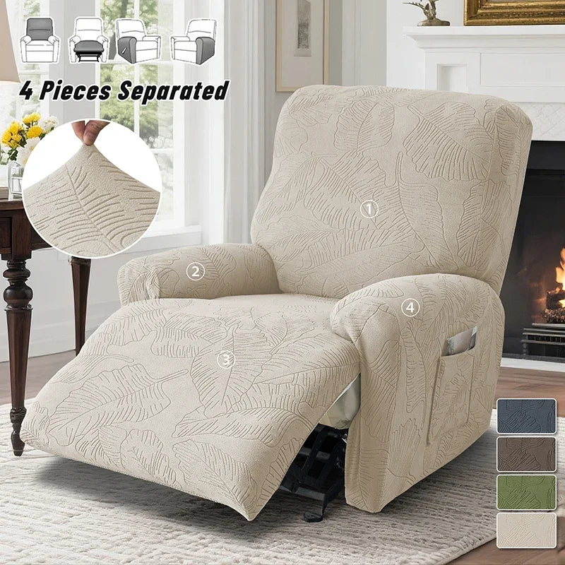 Elegant Stretch Jacquard Recliner Sofa Covers for Cozy Living Rooms