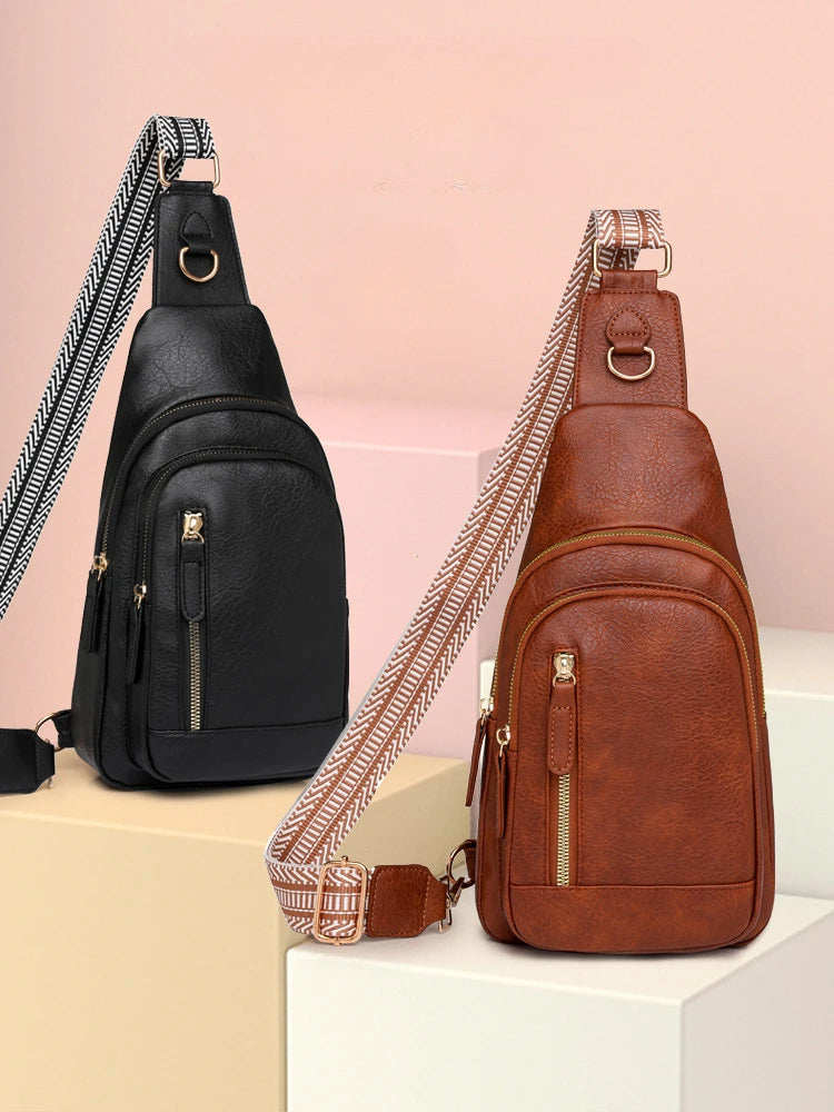 Stylish PU Leather Women Sling Bag | Versatile Crossbody Pack