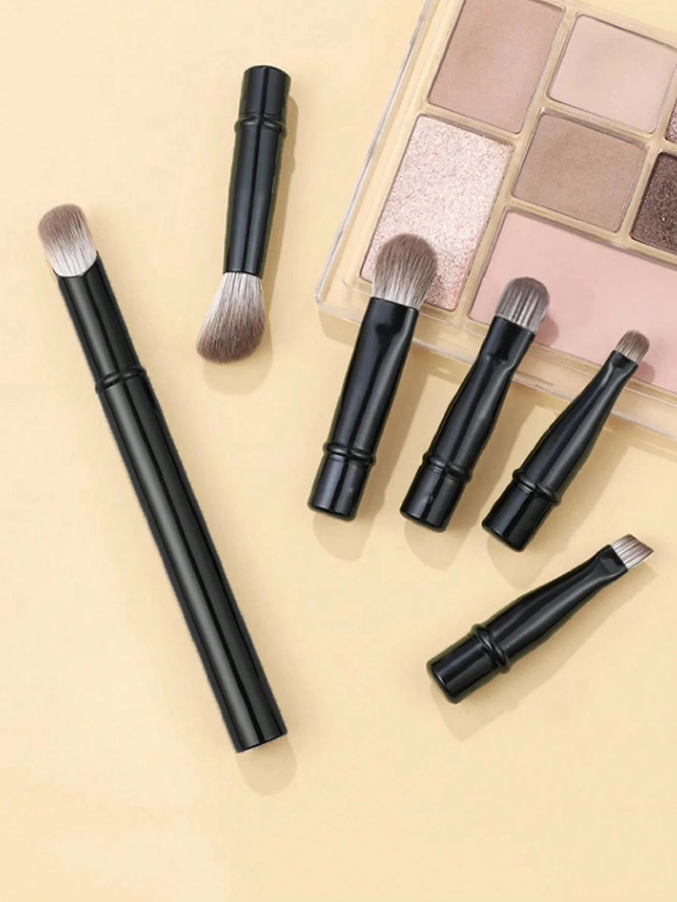 Portable 6-Pack Makeup Brush Set | Travel-Ready Brush Kit