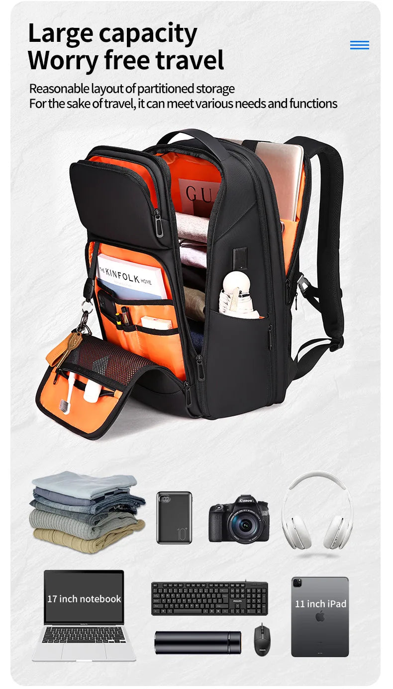Waterproof Business Backpack with USB Charging | Travel Ready 35L