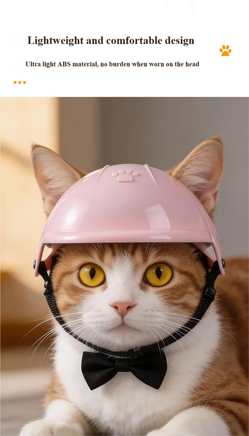 Pink Pet Helmet | Stylish Dog & Cat Motorcycle Accessory