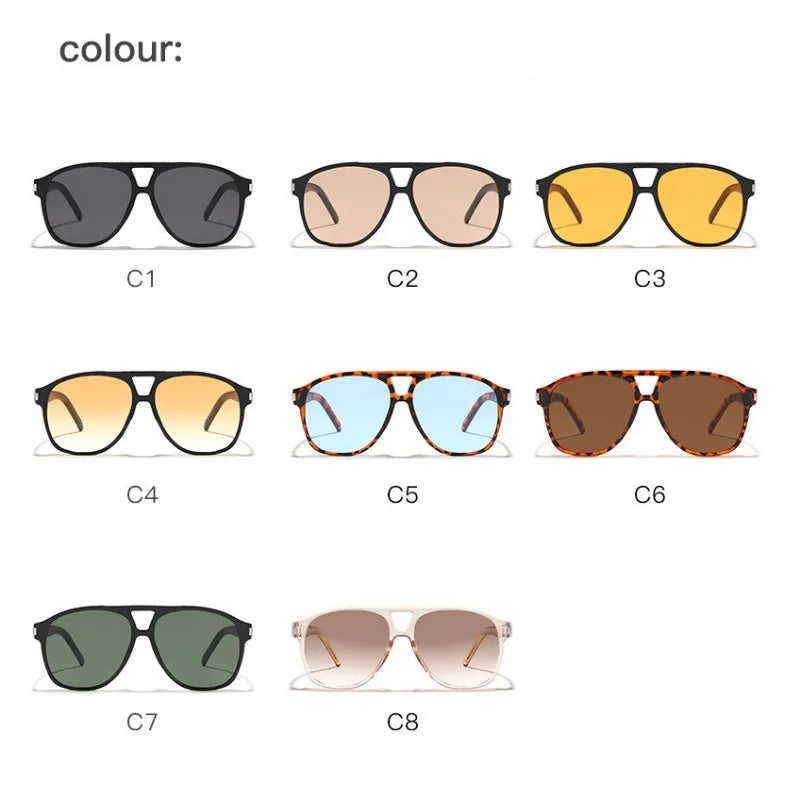Luxury Big Frame Pilot Sunglasses | Trendy UV400 Shades