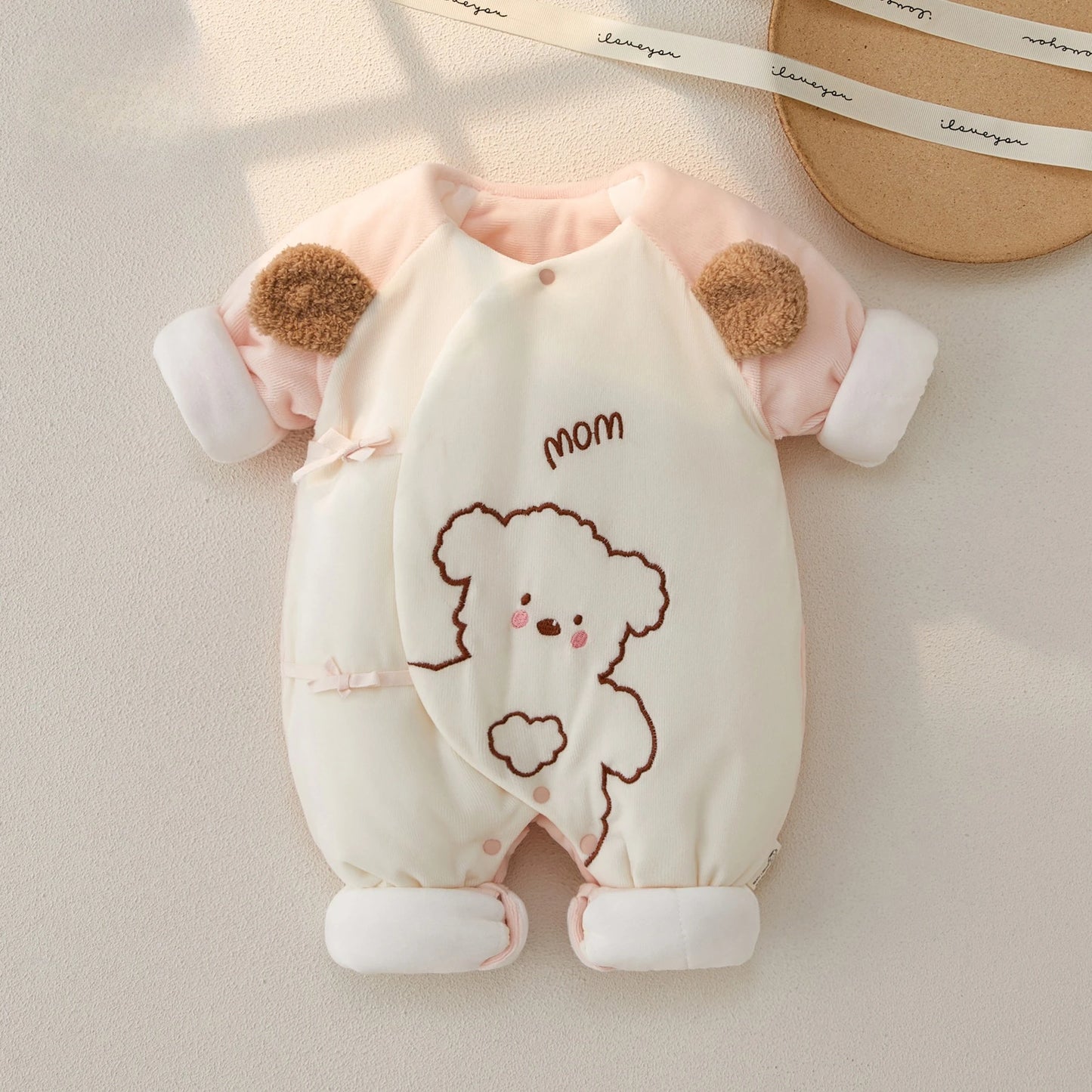 Adorable Newborn Baby Bodysuits | Cute Bear Pattern for Winter